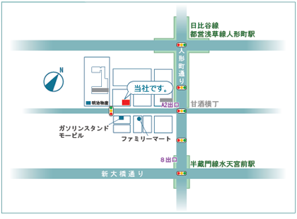 日榕株式会社東京本社地図